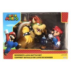 Nintendo Super Mario Bowsers Lava Battle Set Bowser ja Mario Figuurit