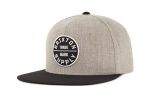 Brixton Oath III Snapback lippis harmaa/musta