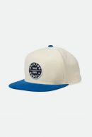 Brixton Oath III Snapback lippis off white/sky blue
