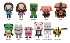 Monogram Minecraft Movie 3D Foam Bag Clip Series 1 Avaimenperä Figuuri, satunnainen