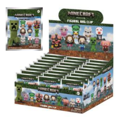 Monogram Minecraft Movie 3D Foam Bag Clip Series 1 Avaimenperä Figuuri, satunnainen