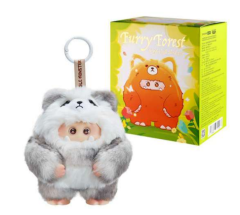 OHKU Giggle Monster Furry Forest Pehmolelu Avaimenperä, satunnainen