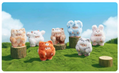 OHKU Giggle Monster Furry Forest Pehmolelu Avaimenperä, satunnainen