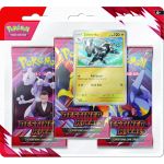 Pokemon Scarlet & Violet: Destined Rivals 3x Booster Pack Pokemon kortit (sis. 3x 10 korttia ja promokortti), Zebstrika
