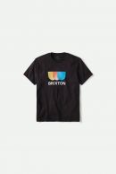 Brixton Alton Stripe S/S STT T-paita musta