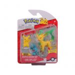 Pokemon Battle Mini Figures 5-8cm 3-Pack Pikachu, Wynaut & Leafeon