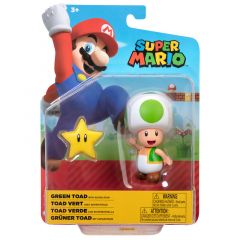 Nintendo Super Mario Green Toad with Super Star 10cm Figuuri