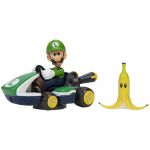 Mario Kart Spin Out Luigi Kart with Banana 6,5cm Figuuri