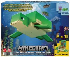 Minecraft Transforming Turtle Hideout + Steve & Turtle Mini Figuurit 