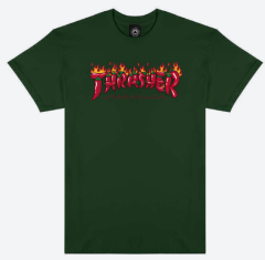 Thrasher Fuego forest green T-paita