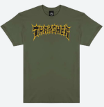 Thrasher Spikey military green T-paita
