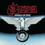 Saxon Wheels of Steel LP, blue & white splatter vinyl