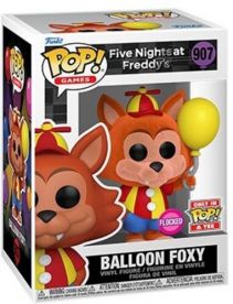 POP! & Tee: Five Nights at Freddys - Balloon Foxy #907 (Flocked) T-paita ja figuuri