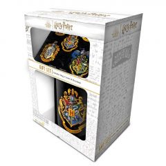 Harry Potter Colourful Crest Lahjapakkaus (muki, lasinalunen ja avaimenperä)