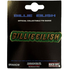 Billie Eilish Glitter Logo Metallinen Pinssi