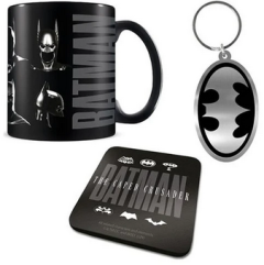 Batman Lahjapakkaus (muki, lasinalunen ja avaimenperä)