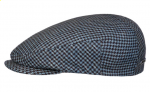 Stetson Driver Cap Silk Houndstooth blue/brown houndstooth Hattu