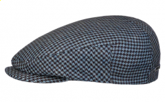 Stetson Driver Cap Silk Houndstooth blue/brown houndstooth Hattu
