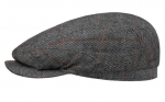 Stetson Driver Cap Silk black herringbone Hattu