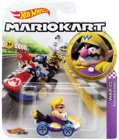 Hot Wheels Mario Kart Wario Standard Kart 8cm Figuuri autossa