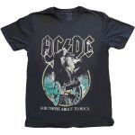 AC/DC For Those About To Rock Yellow Outlines T-paita