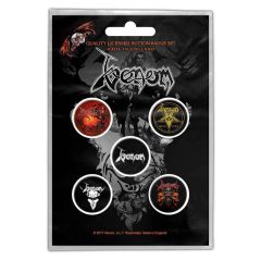 Venom Black Metal Pinssit 5kpl