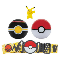 Pokemon Clip n Go Pikachu Figuuri, vyö ja pallot 2kpl