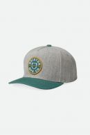 Brixton Crest C MP Snapback lippis dark heather grey/dark green