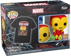 POP! & Tee: Marvel Iron Man T-paita ja figuuri