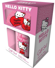 Hello Kitty My Heart Lahjapakkaus (muki, lasinalunen ja avaimenperä)