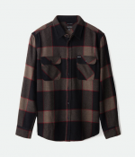 Brixton Bowery Flannel heather grey/charcoal Kauluspaita