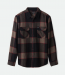 Brixton Bowery Flannel heather grey/charcoal Kauluspaita