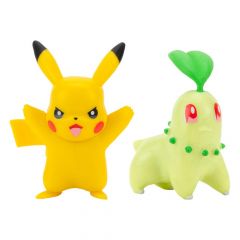 Pokemon Battle Mini Figures 5-8cm 2-Pack Chikorita & Pikachu
