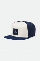 Brixton Alpha Square Netplus MP Snapback Lippis joe blue/off white/washed navy