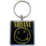 Nirvana Happy Face Photo Print Metallinen Avaimenperä