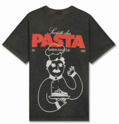 PICA PICA Pasta Sucker washed black T-paita