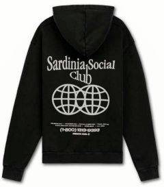 PICA PICA Sardinia Social Club washed black Huppari