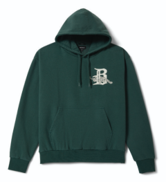 Brixton Predator Relaxed Hoodie primal green worn wash Hupppari