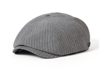 Brixton Brood Lightweight Newsboy Cap light grey/stripe chambray Hattu