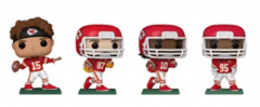 POP! Football: Kansas City Chiefs Super Bowl LVII Champions - Patick Mahomes / Travis Kelce / Isiah Pacheco / Chris Jones 4-Pack