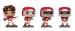 POP! Football: Kansas City Chiefs Super Bowl LVII Champions - Patick Mahomes / Travis Kelce / Isiah Pacheco / Chris Jones 4-Pack