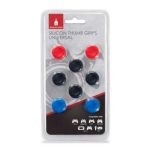 Spartan Gear Silicon Thumb Grips Universal 8-Pack - Black/Blue/Red PS4, Xbox One, Nintendo Switch