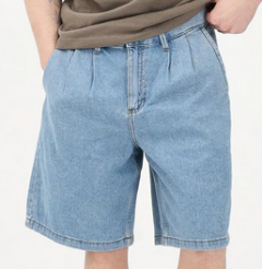Vans Authentic Chino Loose Pleated Denim Short stonewash/blue Shortsit