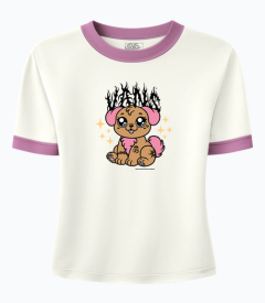 Vans Puppy w Ringer egret naisten T-paita
