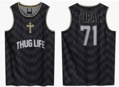 Tupac Thug Life Black Basketball Hihaton paita